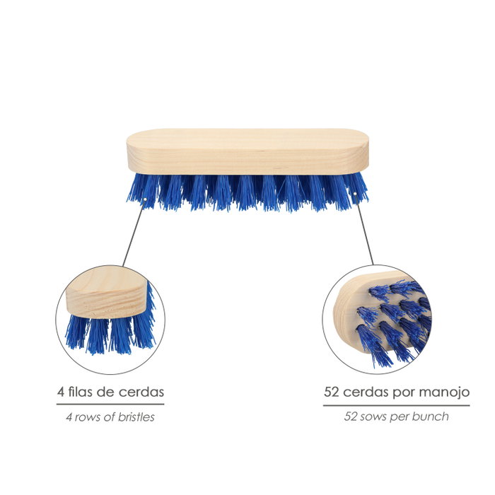 WOLFPACK LINEA PROFESIONAL Cepillo Raices de Mano en PVC 4x9