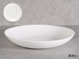 Vivalto Assiette Creuse Ronde Opal 22,5 cm Blanc (Set de 24)
