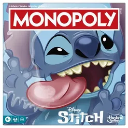 Monopoly - Jeu de société Stitch Edition Lilo & Stitch, plateau, 2 à 4 joueurs, à partir de 8 ans, durée 30 min, édition Disney