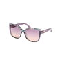 Guess By Marciano GM00013 83Z Lunettes de Soleil Femme Carrées LilaHavana Calibre 59mm