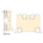 Emuca Kit de ferrures pour Flow 2 portes coulissantes et armoire à fermeture souple avec rails encastrés 2,35m, panneaux non inclus, Anodisé mat