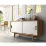 Emuca Kit de ferrures pour Flow 2 portes coulissantes et armoire à fermeture souple avec rails encastrés 2,35m, panneaux non inclus, Anodisé mat