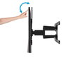 B-Tech Support Mural Double Bras Articulé avec UltraGlide pour Écrans Plats 75 à 75 Pouces, Inclinaison et Rotation, jusqu'à 50kg