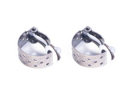 Innspiro Boucles d'oreilles métalliques à coudre argent vieilli 18x8mm