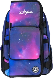 Zildjian Purple Galaxy Mochila pour Étudiant avec étui à baguettes et baquetas