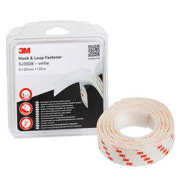 3M Bande Adhésive Hook & Loop 25mm x 1.25m Blanche