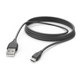Hama 00201588 - Câble USB-A vers Micro-B 3 mètres - Noir - pour charge et transfert de données