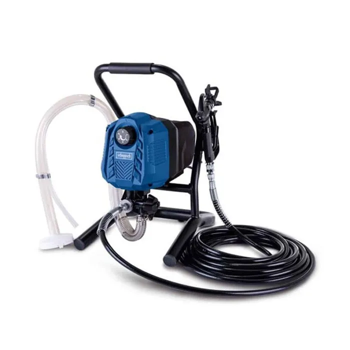 Scheppach Station de peinture airless ACS4000, 110 bar 500W avec 2 filtres et 2 buses pour un résultat professionnel Scheppach Station de peinture airless ACS4000, 110 bar 500W avec 2 filtres et 2 buses pour un résultat professionnel