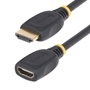 Startechcom HD2MF18INL Câble HDMI 2.0 Extension 4K 0.5 m Mâle à Femelle