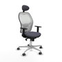 Piqueras y Crespo Chaise de Bureau 1D086G1 Gris foncé avec Appui-tête