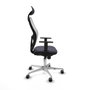 Piqueras y Crespo Chaise de Bureau 1D086G1 Gris foncé avec Appui-tête