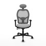 Piqueras y Crespo Chaise de Bureau Jorquera avec Appui-tête, Gris clair