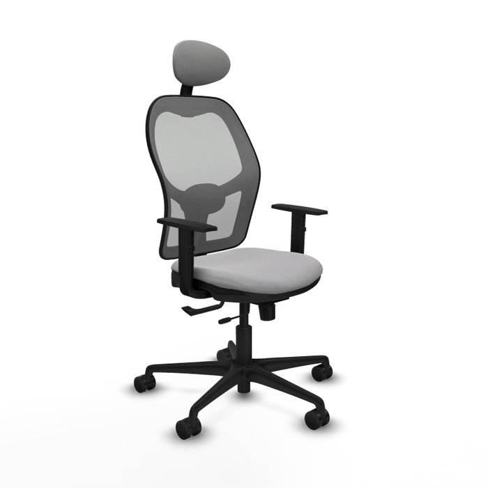 Piqueras y Crespo Chaise de Bureau Jorquera avec Appui-tête, Gris clair Piqueras y Crespo Chaise de Bureau Jorquera avec Appui-tête, Gris clair
