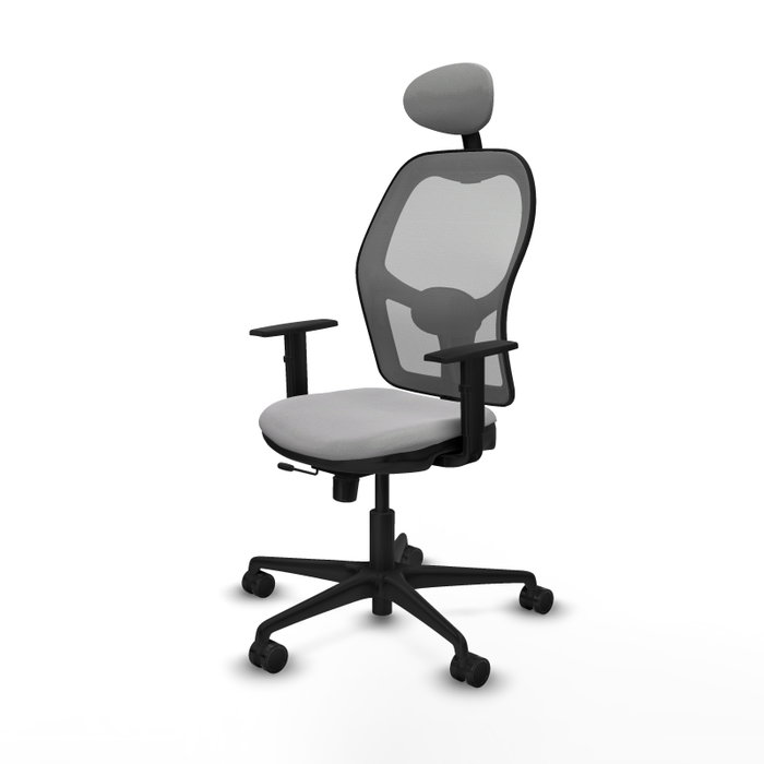 Piqueras y Crespo Chaise de Bureau Jorquera avec Appui-tête, Gris clair Piqueras y Crespo Chaise de Bureau Jorquera avec Appui-tête, Gris clair