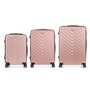 ARTE REGAL Set de 3 Valises Écaille ABS Rose