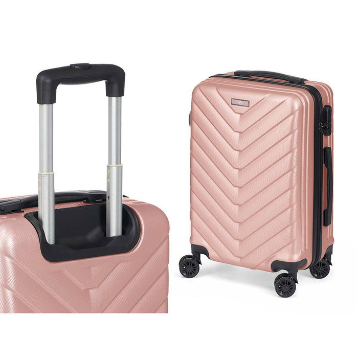 ARTE REGAL Set de 3 Valises Écaille ABS Rose