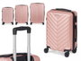 Arte Regal Set de 3 valises ABS rose avec écailles 49x74.5x28 cm (moyenne 67x45x26 cm, petite 57x38x23 cm)