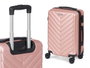 Arte Regal Set de 3 valises ABS rose avec écailles 49x74.5x28 cm (moyenne 67x45x26 cm, petite 57x38x23 cm)
