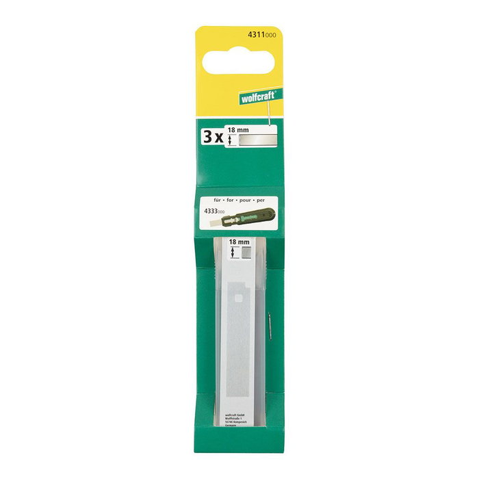 Wolfcraft Lames de raclage 18 mm, 3 pièces Wolfcraft Lames de raclage 18 mm, 3 pièces