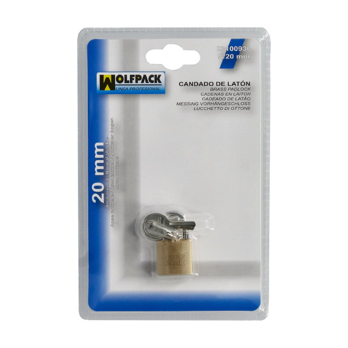 WOLFPACK LINEA PROFESIONAL Chaîne en laiton anse normale 20 mm