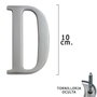 WOLFPACK LINEA PROFESIONAL Lettre Métal D Argent Mat 10 cm avec Visserie Oculta