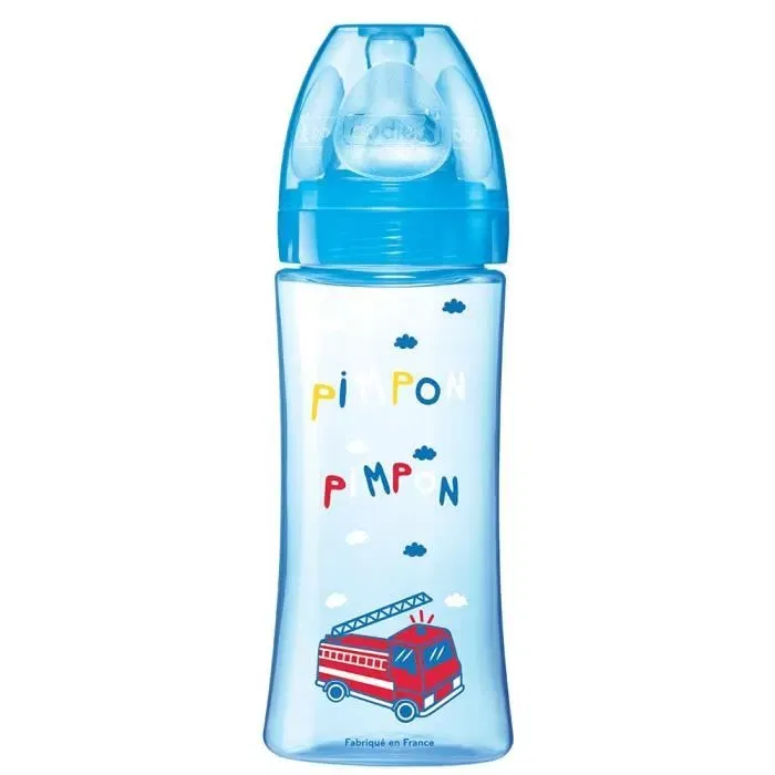 Dodie Biberon Initiation+ Anti-Coliques 330 ml avec Tétine 3 Vitesses, Col Large, Graduation Facile, Bleu Pompier, Dès 6 mois Dodie Biberon Initiation+ Anti-Coliques 330 ml avec Tétine 3 Vitesses, Col Large, Graduation Facile, Bleu Pompier, Dès 6 mois