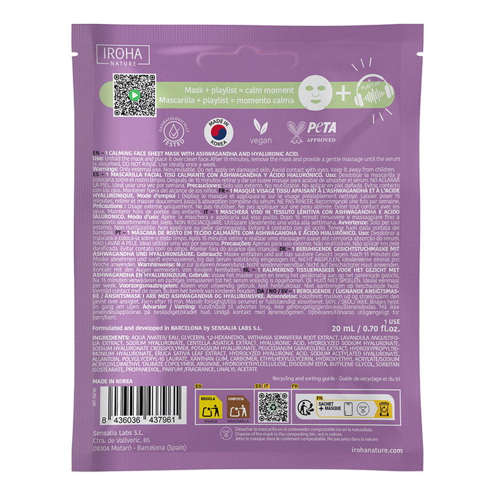 Iroha Masque facial RITUEL DE MENTALE