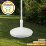 Color Baby - Support de parasol en polyrésine blanche, tube 4.8 cm, capacité 30 kg, dimensions D58 x 35 cm