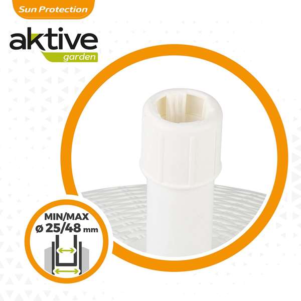 Color Baby - Support de parasol en polyrésine blanche, tube 4.8 cm, capacité 30 kg, dimensions D58 x 35 cm Color Baby - Support de parasol en polyrésine blanche, tube 4.8 cm, capacité 30 kg, dimensions D58 x 35 cm