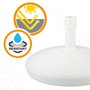 Color Baby - Support de parasol en polyrésine blanche, tube 4.8 cm, capacité 30 kg, dimensions D58 x 35 cm