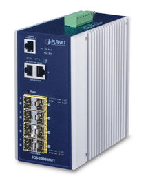 Planet IGS-10080MFT Commutateur Gigabit Industriel 8 SFP + 2 RJ45