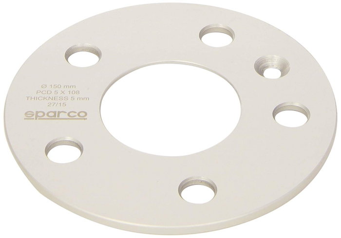 Sparco Séparateurs 5x108 | 63.3 B M14x1.50 5mm Type M1 (Lot de 2) Sparco Séparateurs 5x108 | 63.3 B M14x1.50 5mm Type M1 (Lot de 2)