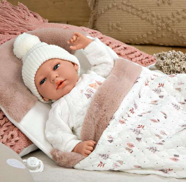 Muñecas Arias Muñeco Elegance Andie avec saucisse de poids (poupée lestée) 40 cm - Corps souple