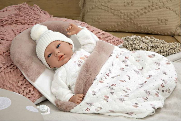 Muñecas Arias Muñeco Elegance Andie avec saucisse de poids (poupée lestée) 40 cm - Corps souple