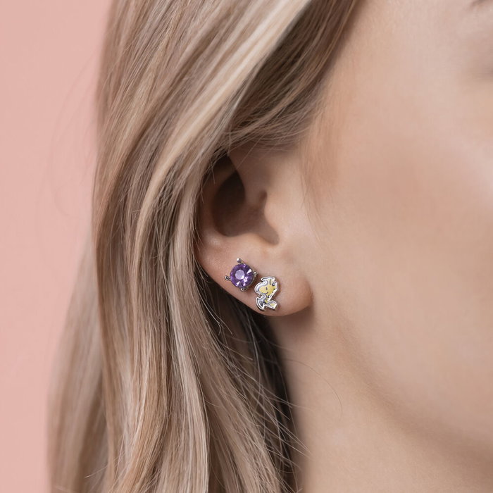 PEERS HARDY - Set de 3 paires de boucles d'oreilles avec design Snoopy, inclut un jeu de pierres