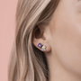 PEERS HARDY - Set de 3 paires de boucles d'oreilles avec design Snoopy, inclut un jeu de pierres
