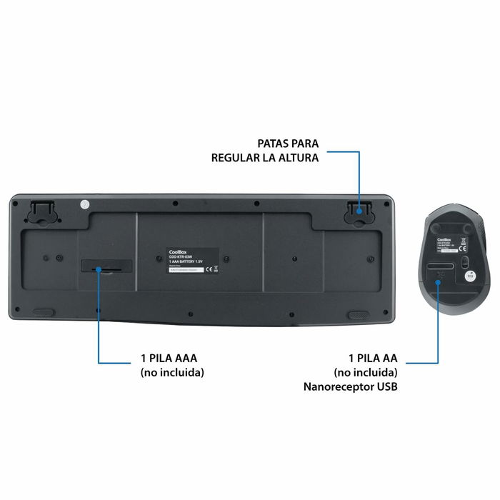 clavier et souris CoolBox COO-KTR-03W
