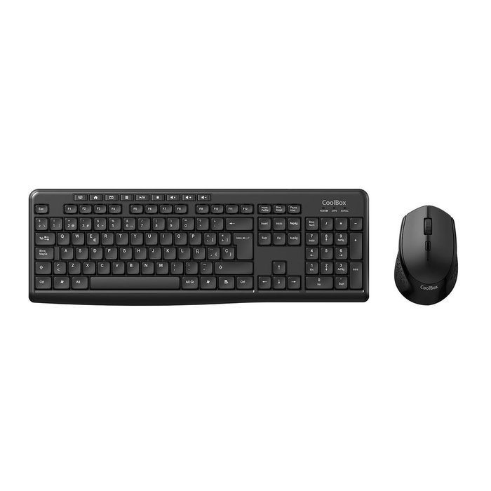 Coolbox COO-KTR-03W Kit Clavier AZERTY Français + Souris Sans Fil Coolbox Wireless