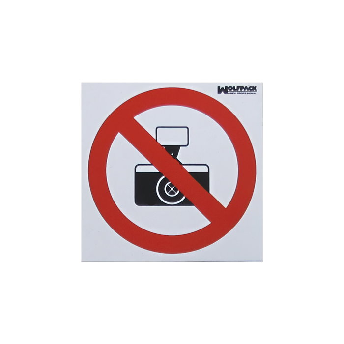 WOLFPACK LINEA PROFESIONAL Panneau Interdiction de Faire des Photographies 10,5x10,5 cm