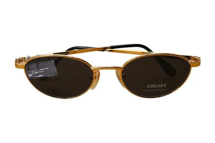 Benetton Lunettes de soleil œil de chat doré unisexe Benetton Lunettes de soleil œil de chat doré unisexe
