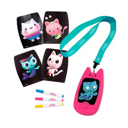 CEFA - Mini Pizarra Luminosa La Casa Muñecas De Gabby 00962 - Ardoise lumineuse pour dessiner et créer, avec cordon de cou - Jouet pour enfants à partir de 3 ans
