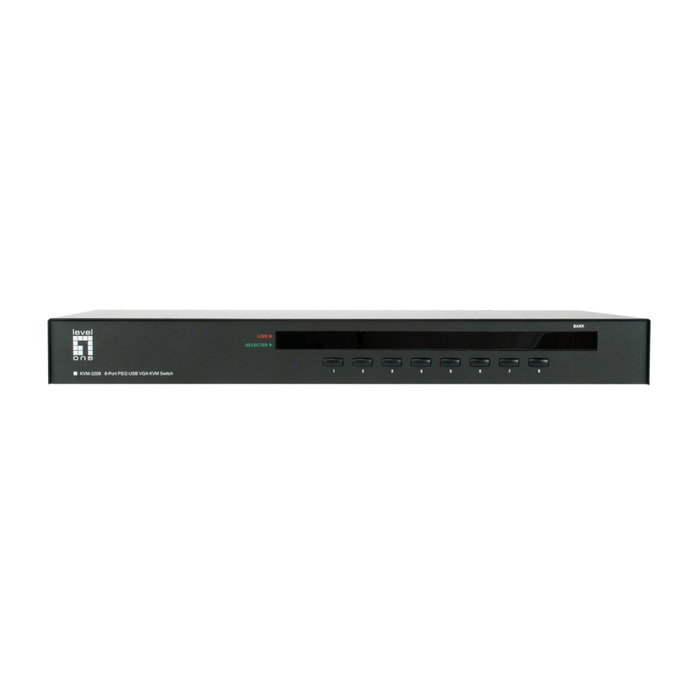 LevelOne KVM-3208 Commutateur KVM 8 ports combo PS/2-USB VGA LevelOne KVM-3208 Commutateur KVM 8 ports combo PS/2-USB VGA