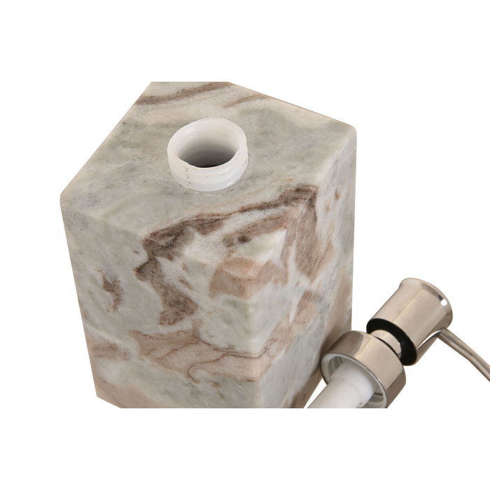 Distributeur de Savon Home ESPRIT Blanc Marron Marbre Moderne 7,5 x 7,5 x 18 cm