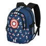 Karactermania Mochila Capitán América Run Plus FAN - Sac à dos 44x34x21 cm avec port USB, compartiments multiples et dos aéré
