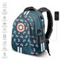 Karactermania Mochila Capitán América Run Plus FAN - Sac à dos 44x34x21 cm avec port USB, compartiments multiples et dos aéré