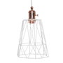 Pendel E27 avec câble blanc 5000mm, interrupteur rotatif et cage hexagonale