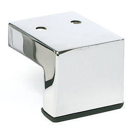 Q&Q Pata Metalica Roxanne - Pied de meuble en métal chromé, hauteur 50 mm, pour canapé ou meuble