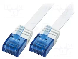 LOGILINK Câble Ethernet Patch Cord Cat 6 U/UTP 2m RJ45 blanc