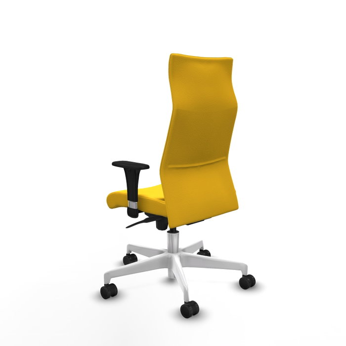 Piqueras Y Crespo Fauteuil Albacete Jaune avec Mécanisme Sincro et Accoudoirs 1D
