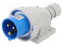 SEZ DK IPG 1632 Connecteur mâle 16A 230VAC bleu